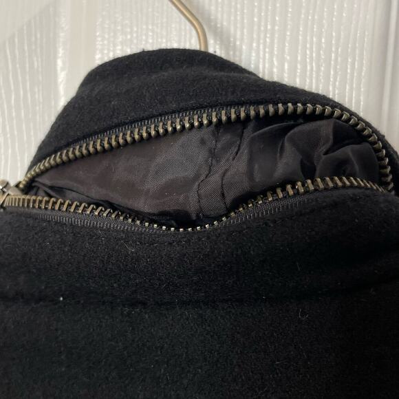 Perry Ellis men's pea coat jacket rain hood XL black - Picture 5 of 8